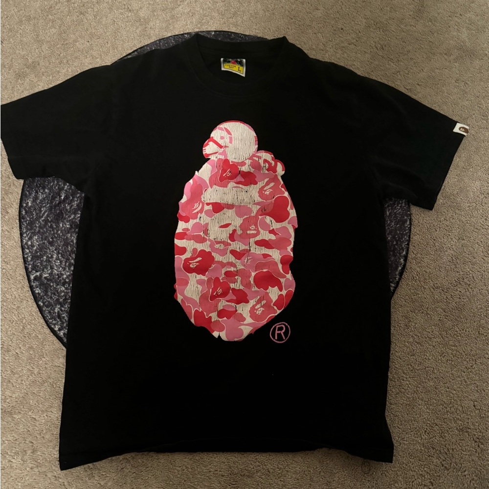 Pink head Bape tee